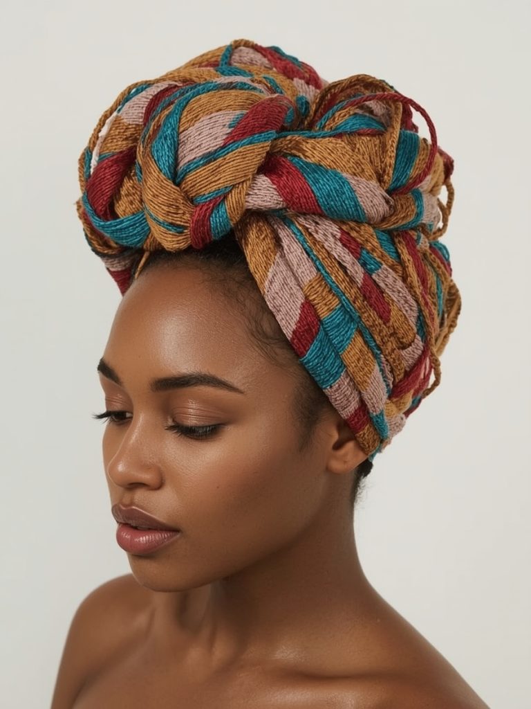 Hair Wrap Designs : Braided Crown with Wrap Details