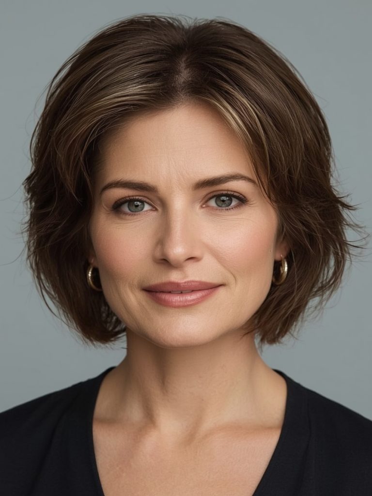 Angled Bob For Thin Hair Older Women