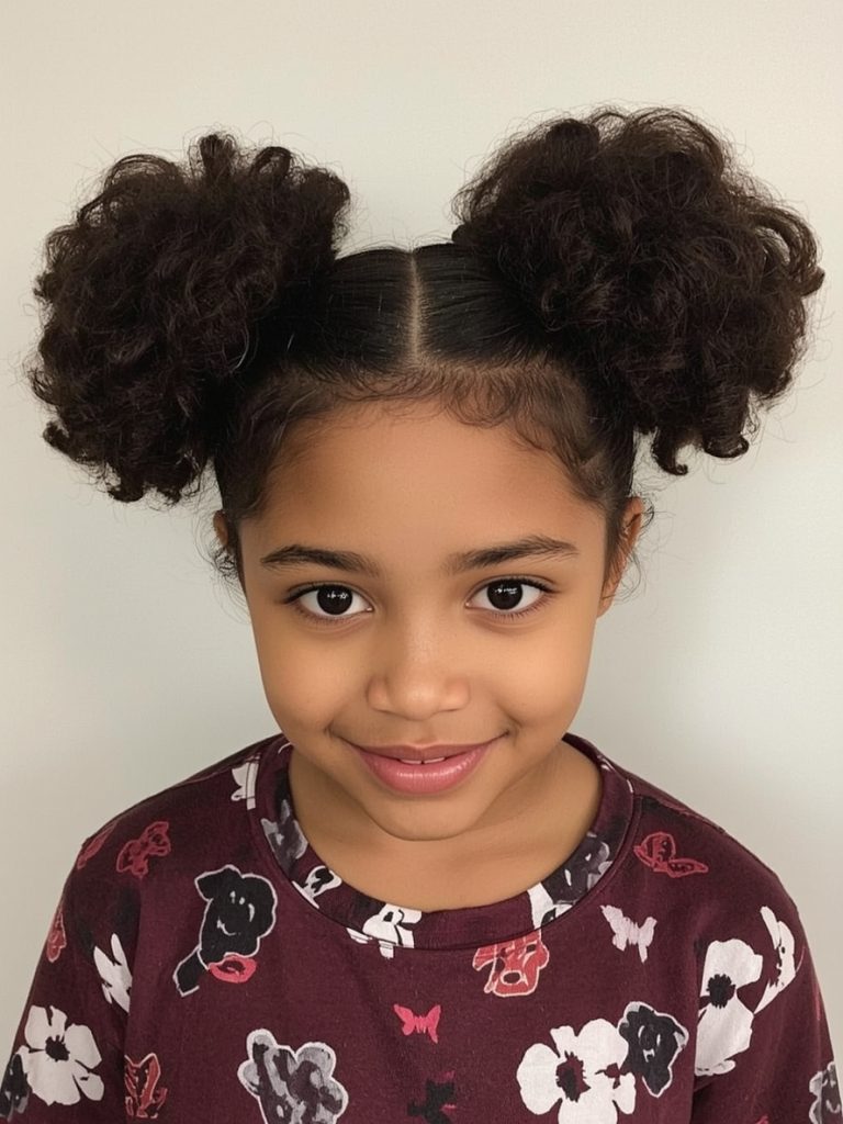 Hair Styles Kids: Afro Puffs