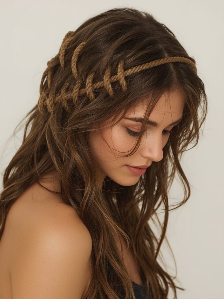 Hair Wrap Designs : Low Ponytail with Wrap Accents