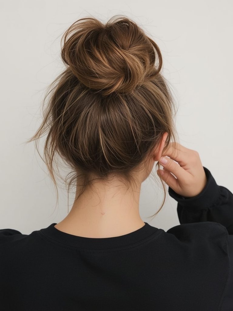 Hair Wrap Designs : Braided Bun with Wrap Accents