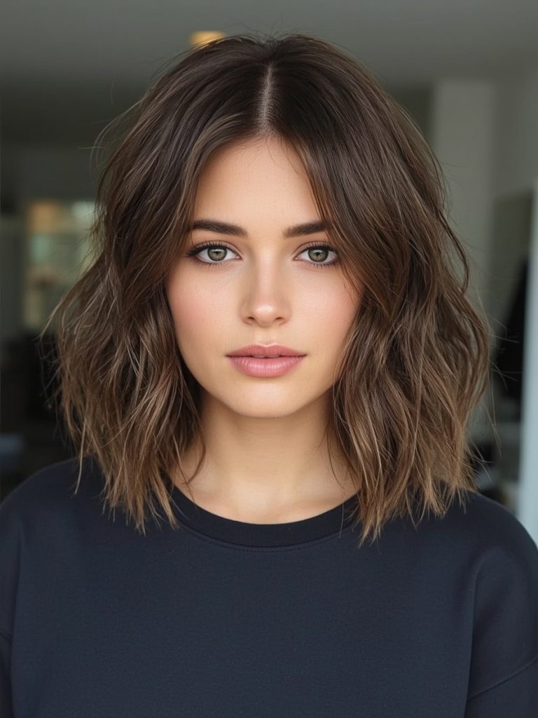 Brunette Summer Hair 2025: Asymmetrical Brunette Pixie Cut