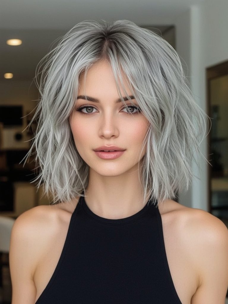 Go Bold And Blue With This Short Messy Haircuts For Women