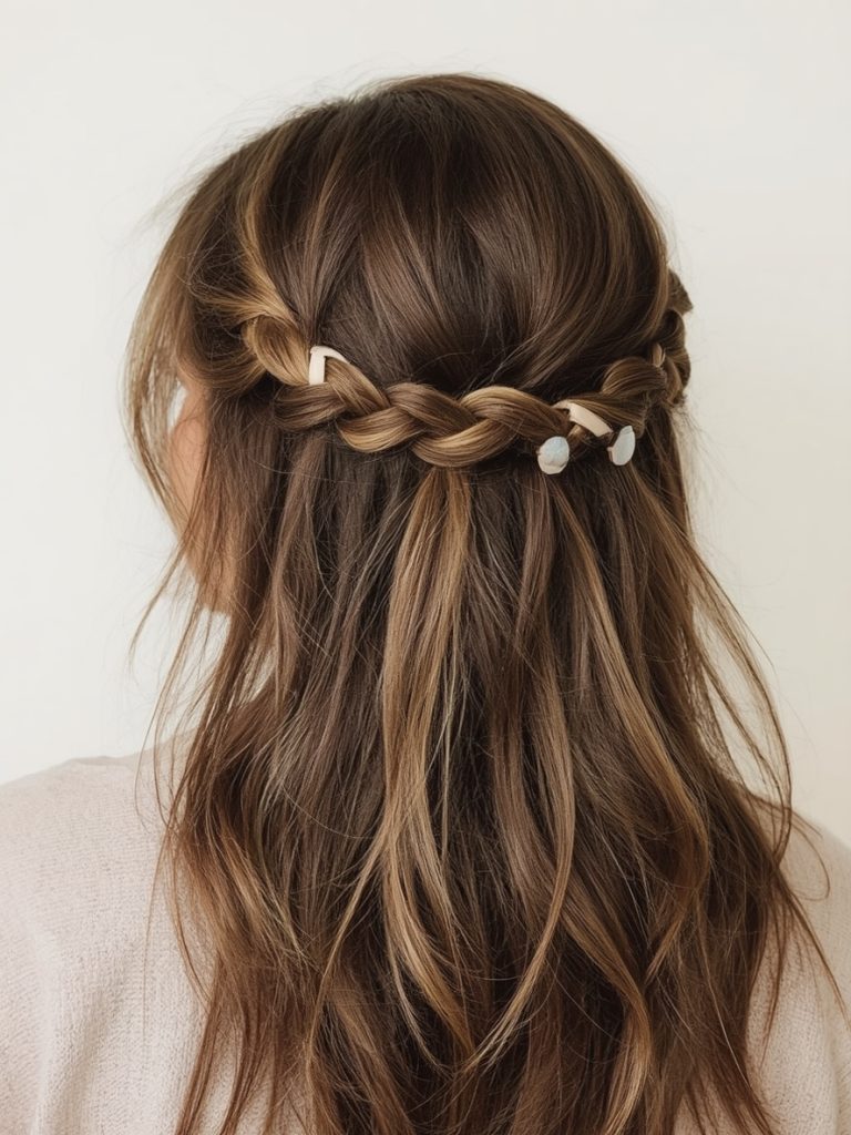 Hair Wrap Designs: Partial Wrap with Loose Waves