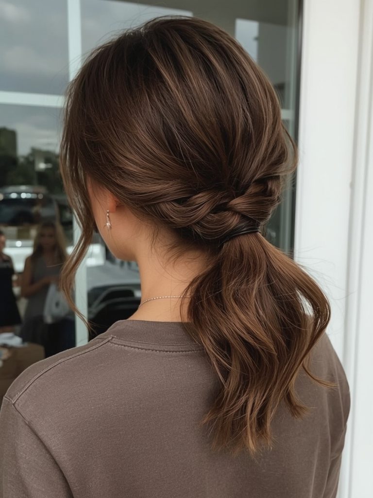 Brunette Summer Hair 2025: Deep Side Part with Voluminous Waves