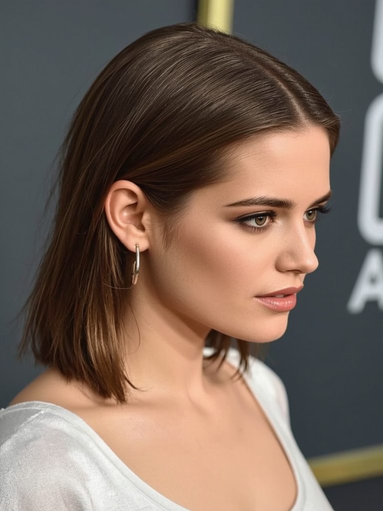  Side-Swept Bangs for Shoulder Length Hairstyle For Thin Hair Fine