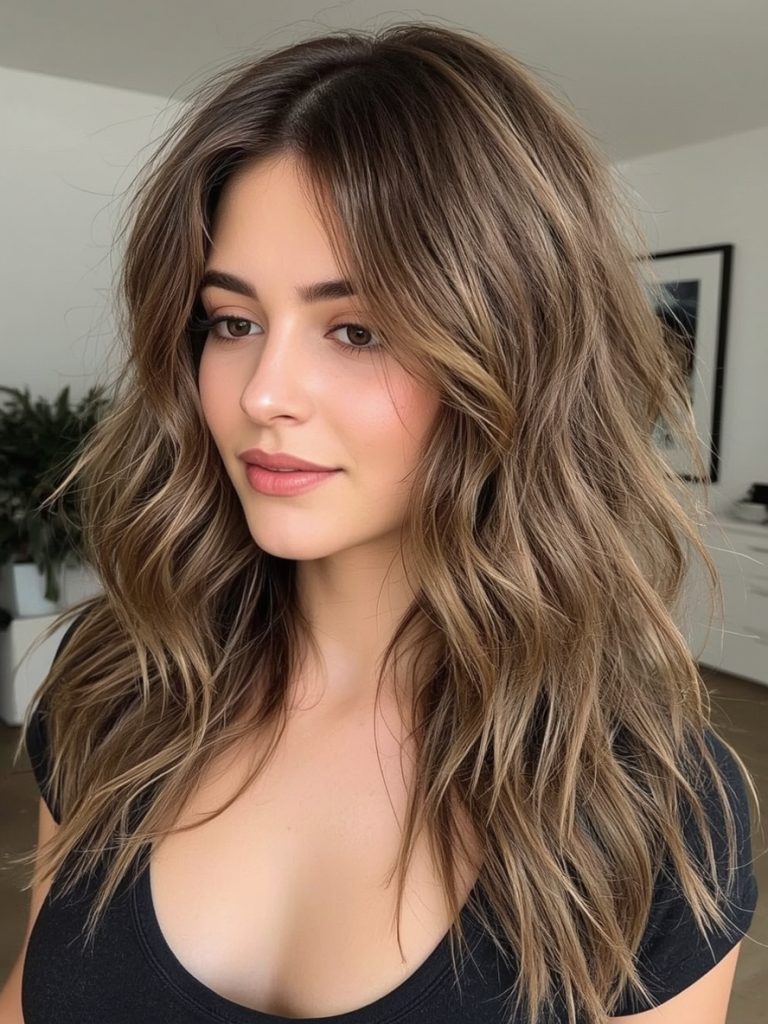 Choppy Layers for Shoulder Length Hairstyle For Thin Hair Fine