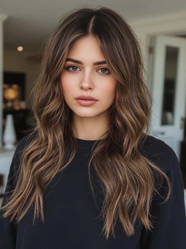 Brunette Summer Hair 2025: Brunette Waterfall Braid