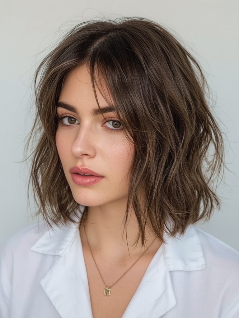 Brunette Summer Hair 2025: Brunette Curly Shag