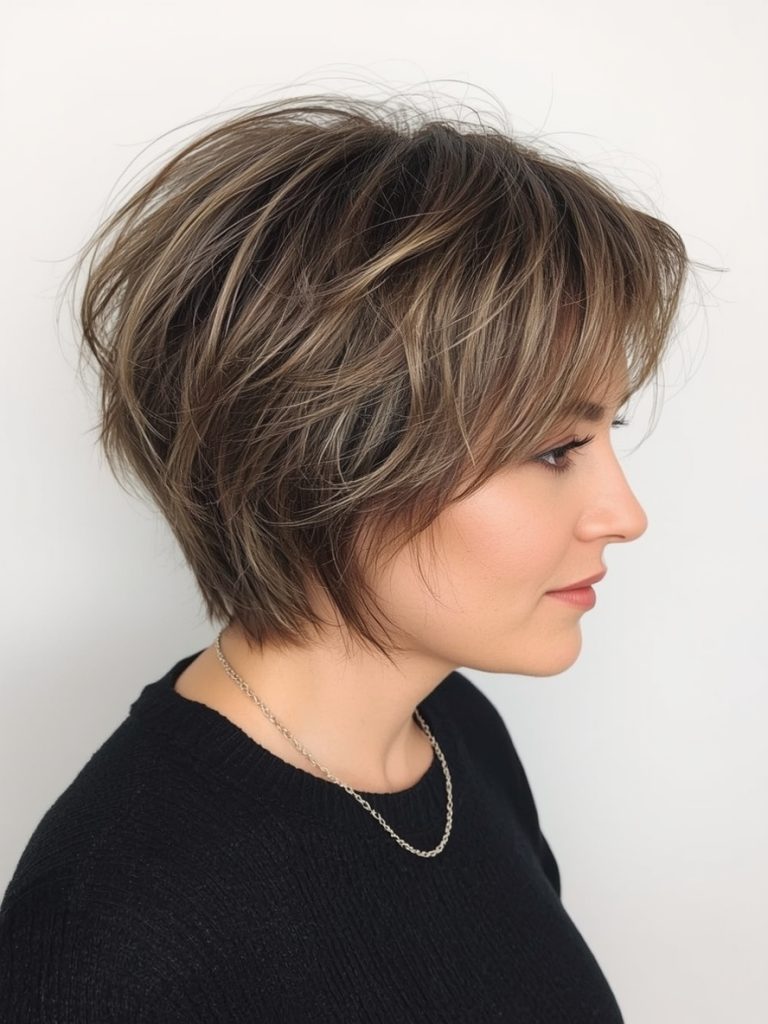 Hairstyle For Thin Fine Hair Over 50: Micro Bob