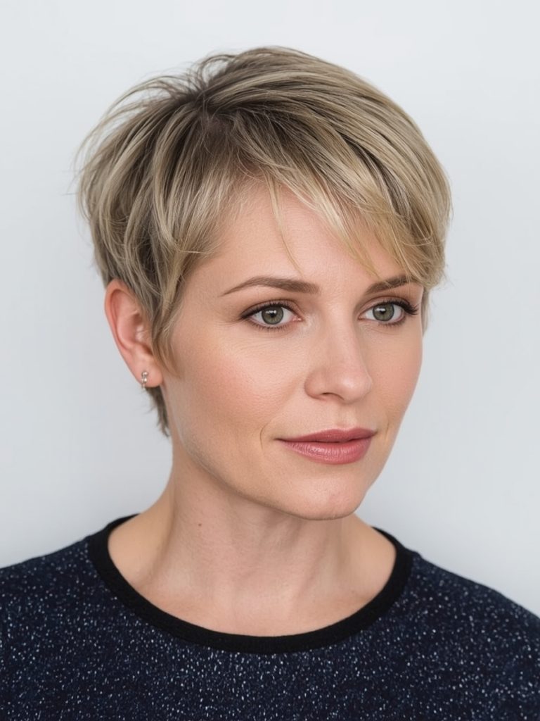 Hairstyle For Thin Fine Hair Over 50: Rounded Bob