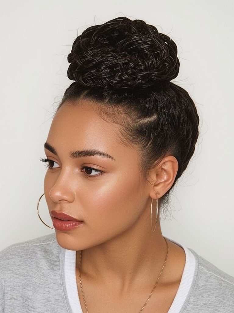 Hair Styles Natural Hair Black: Flat Twists Updo
