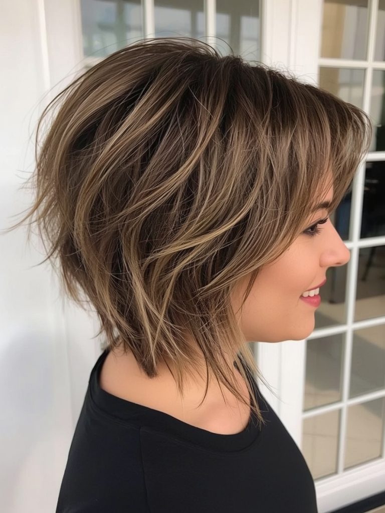 Hairstyle For Thin Fine Hair Over 50: Textured Crop