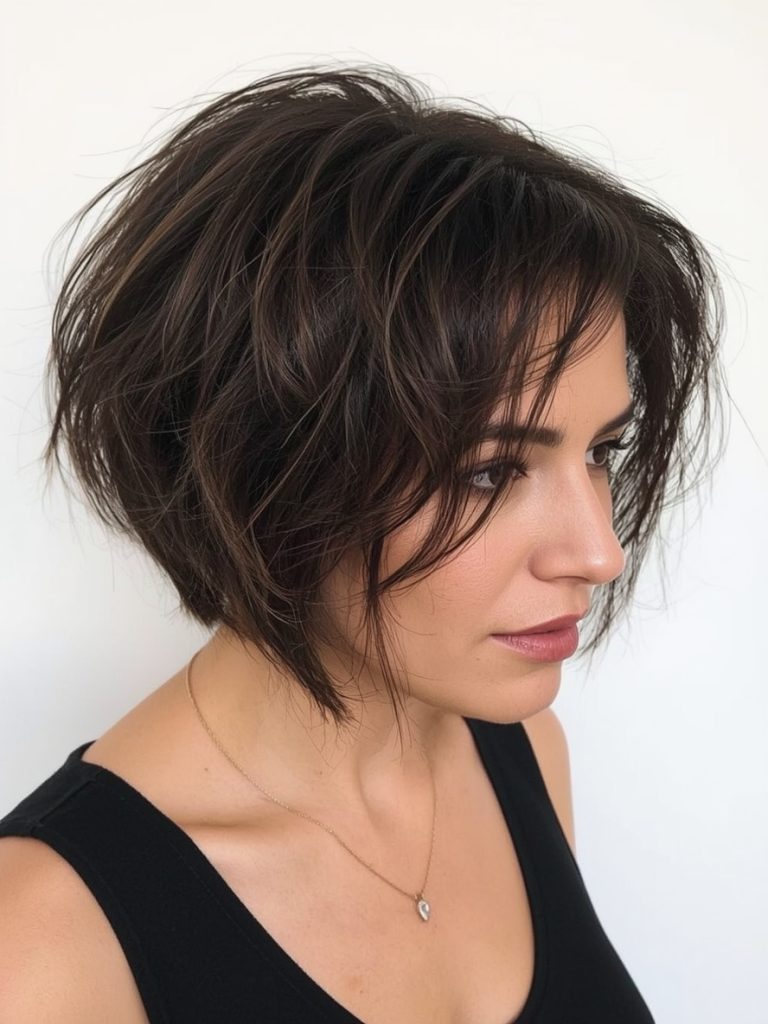 Hairstyle For Thin Fine Hair Over 50: Cropped Cut With Lifted Roots