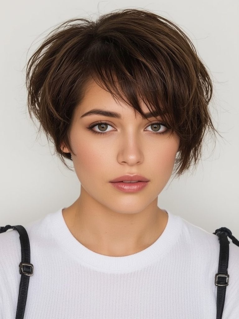 Brunette Summer Hair 2025: Sleek Brunette Bob with Subtle Layers