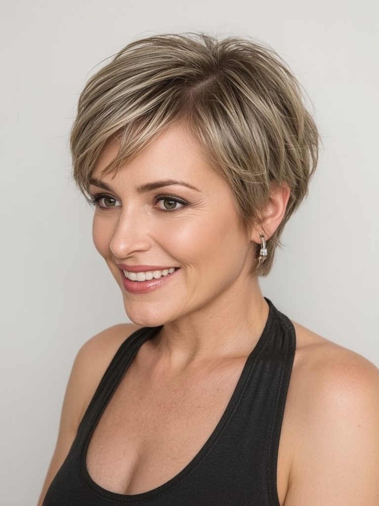 Hairstyles For Thin Fine Hair Over 60: Shaggy Lob (Long Bob)