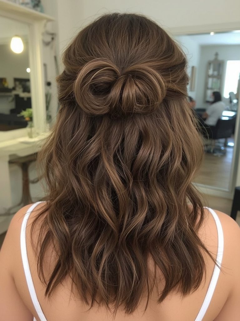 Brunette Summer Hair 2025: Textured Lob with Babylights