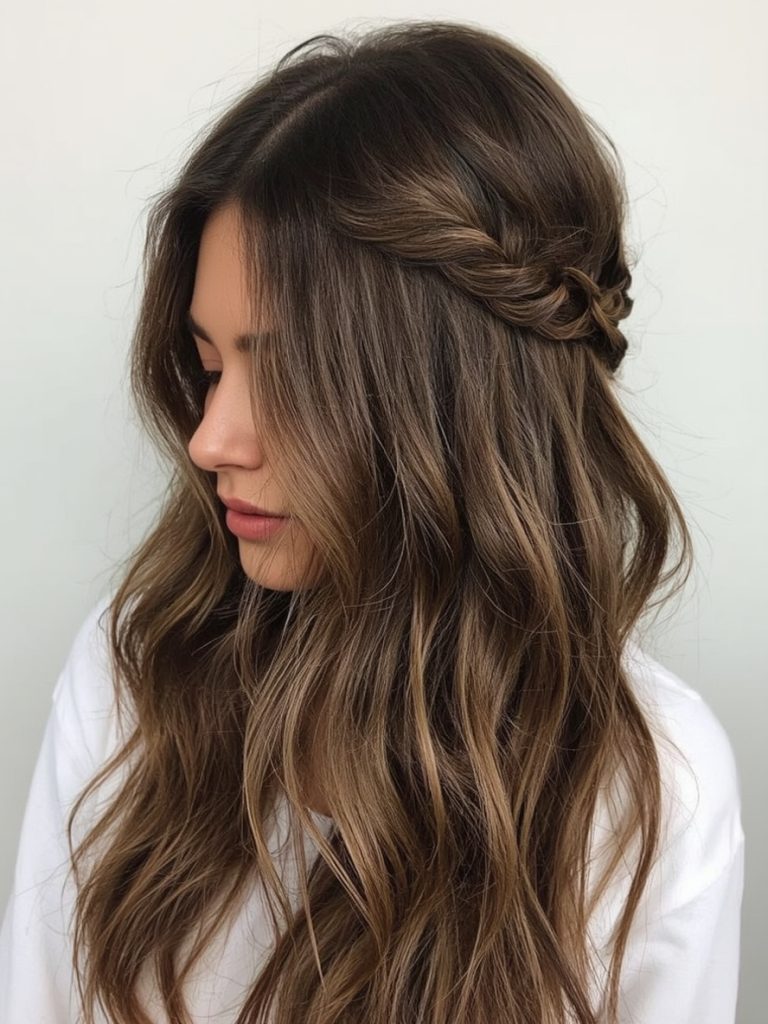 Brunette Summer Hair 2025: Copper Accents