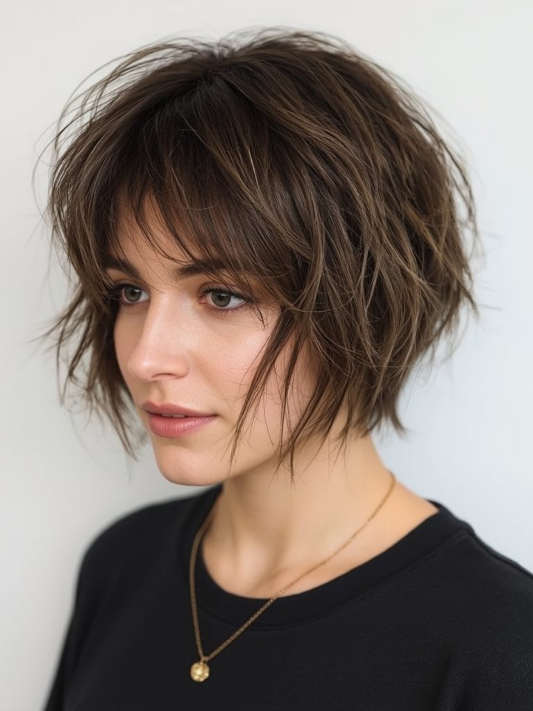 Effortlessly Chic: Short Messy Haircuts For Women Like the Short Shag Over 50