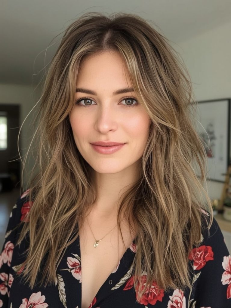 Hairstyles For Thin Fine Hair Over 60: Layered Bob with Side Bangs