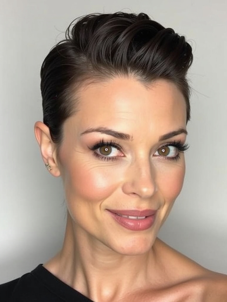 Hairstyles For Thin Hair Fine Over 50: Spiky Pixie