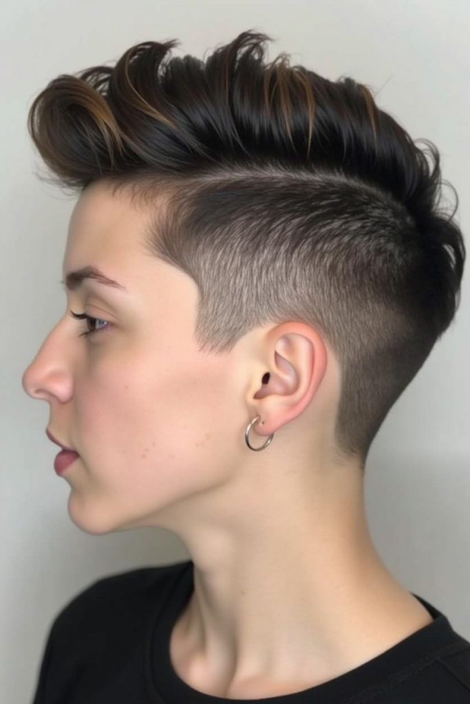 Pixie Cut Back View: Stacked Hair