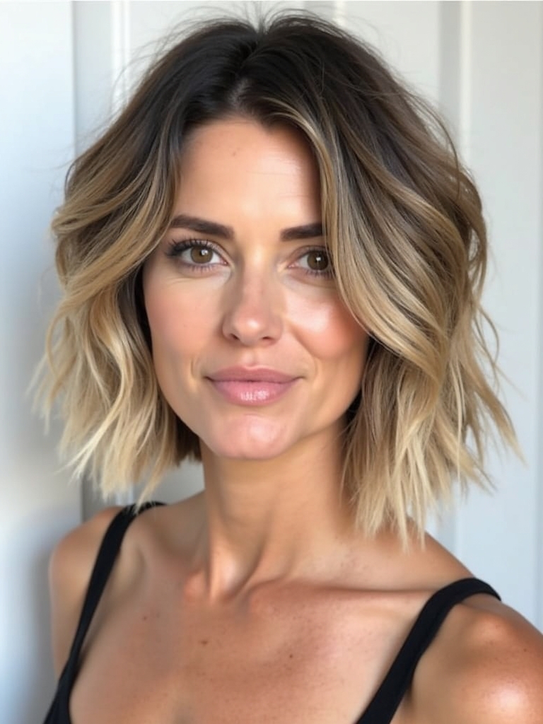 Hairstyles For Thin Hair Fine Over 50: Curly Shag