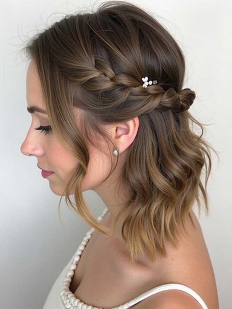 Collarbone Length Hair: Messy Bun