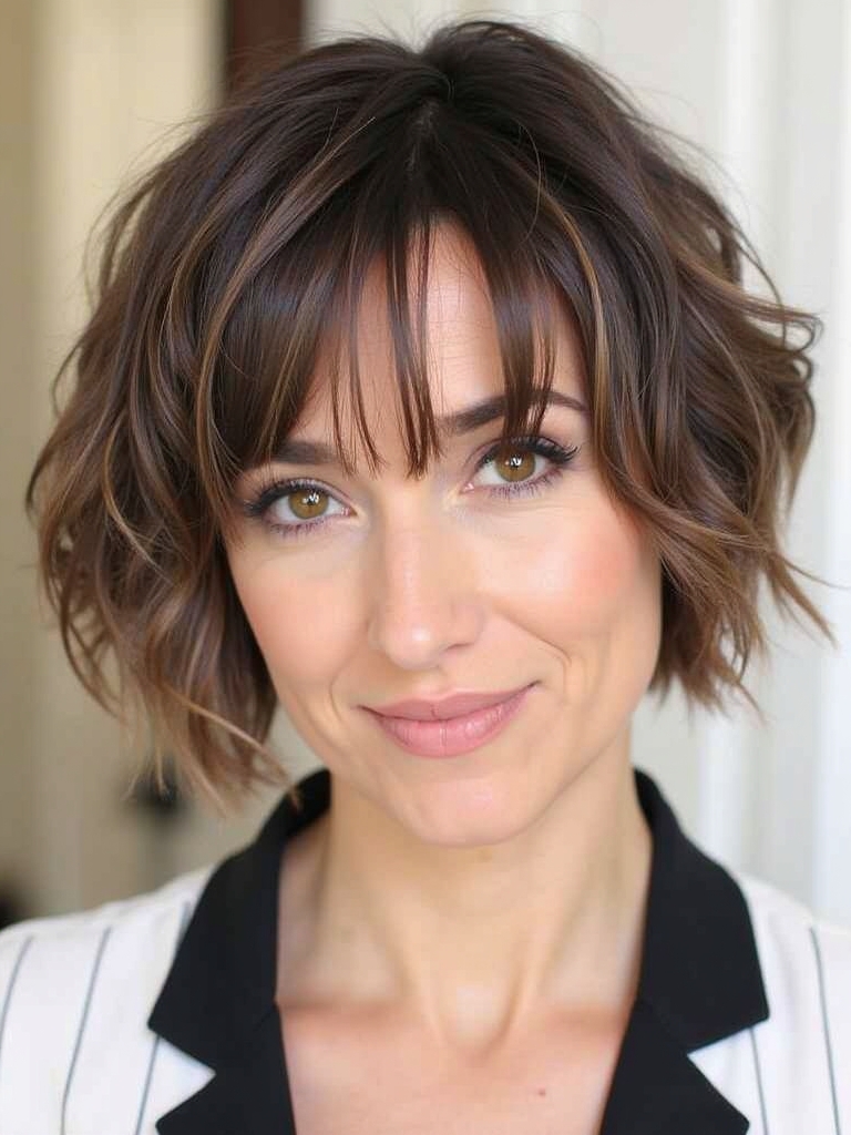 Curly French Bob