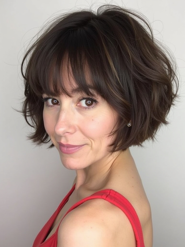 French Bob for Round Faces