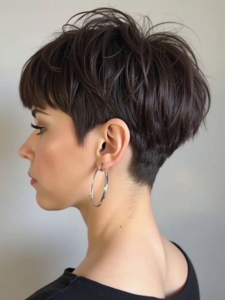 Pixie Cut Back View: The Spiked Pixie
