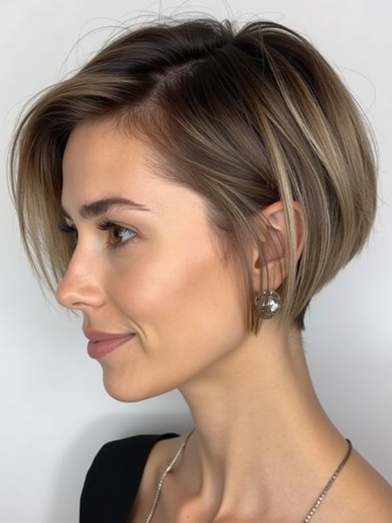 French Bob with Hair Clips