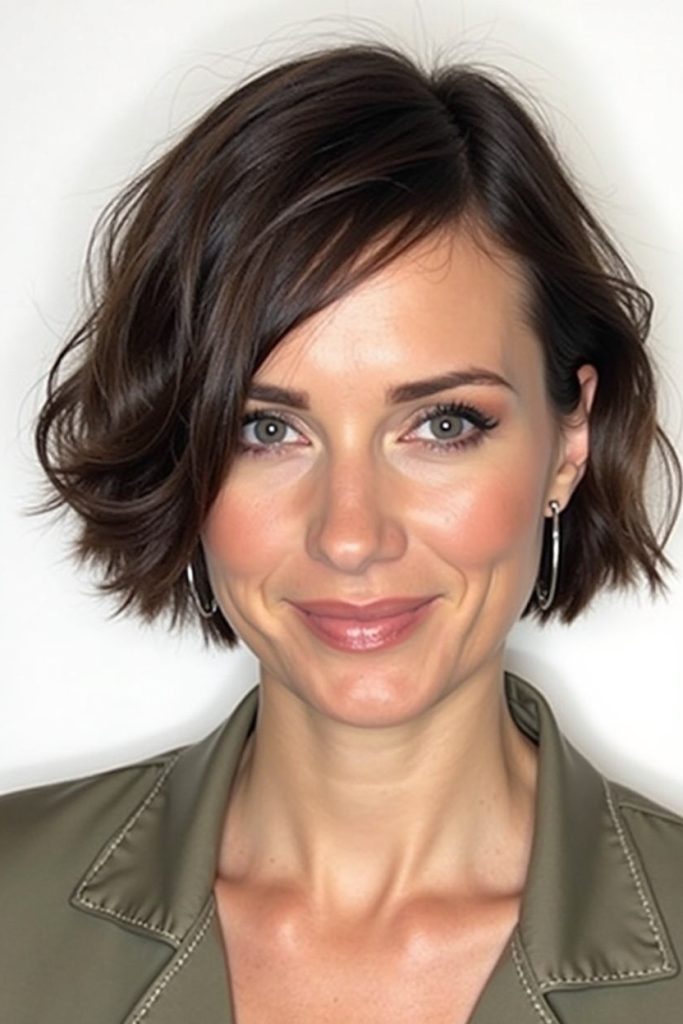 Collarbone Length Hair: With Side Bangs