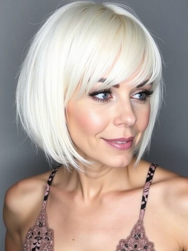 French Bob with a Side Fringe