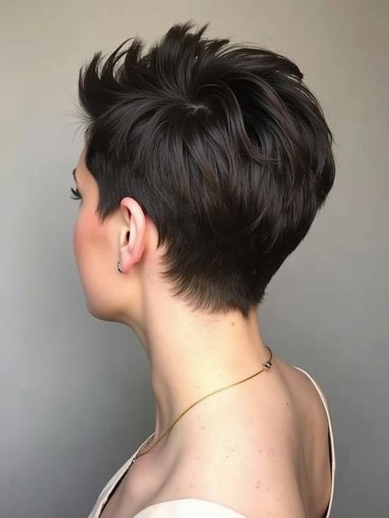 Pixie Cut Back View: The Disconnected Layers