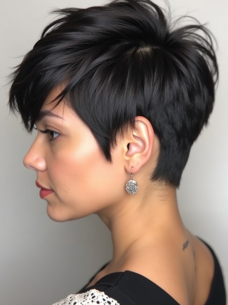 Pixie Cut Back View: The Color Pop