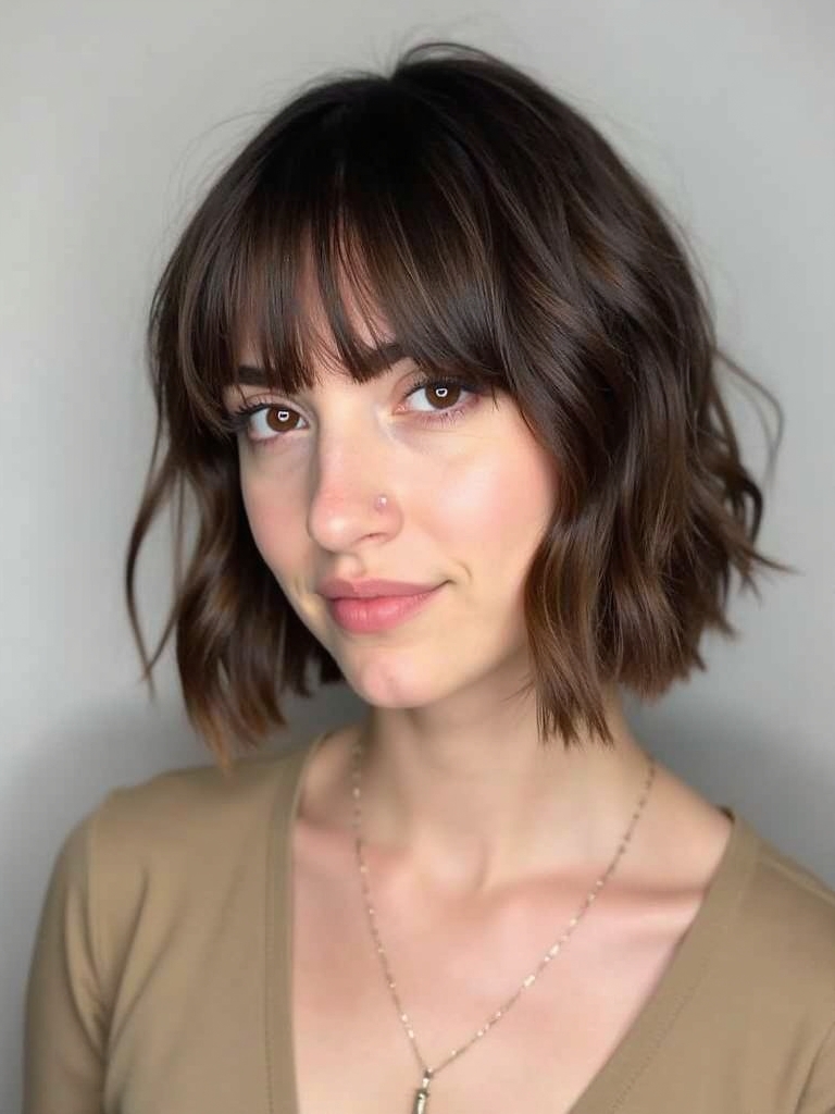 Collarbone Length Hair: Shaggy Lob